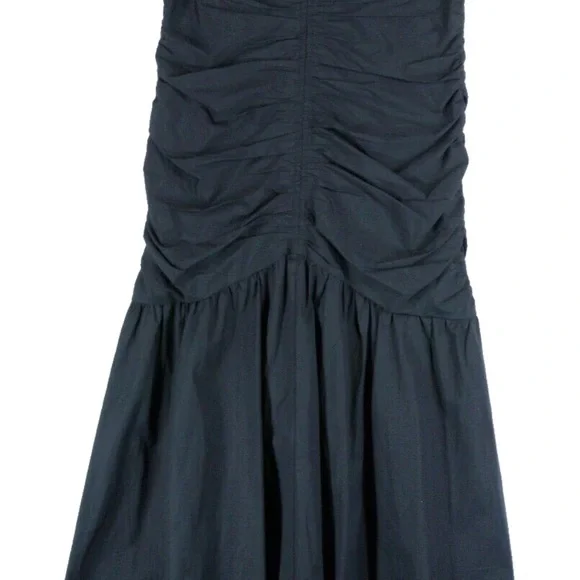 NWT Veronica Beard Perrin Ruched High-Low  Maxi Black Dress - Picture 7 of 10